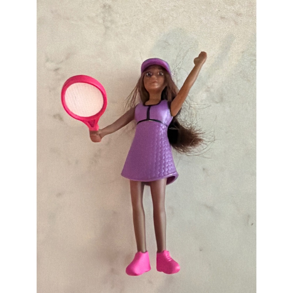 McDonalds Tennis Player Happy Meal Toy 2019 Mattel Barbie mini 5" Collection